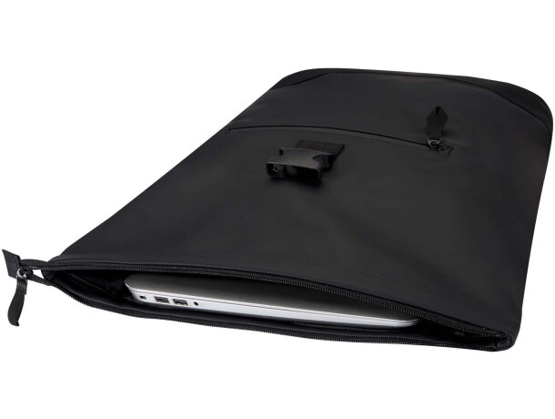 Mochila Resi Plus enrollable 15 pulgadas con materiales GRS Negro intenso detalle 4