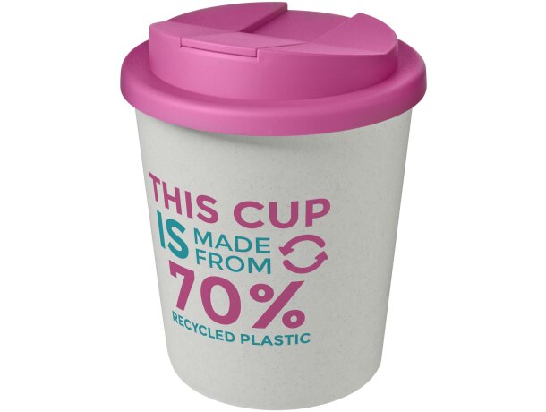 Vaso reciclado de 250 ml con tapa antigoteo Americano® Espresso Eco personalizada