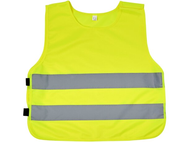 Chaleco de seguridad para niños Marie XS con bandas reflectantes Amarillo neón detalle 2