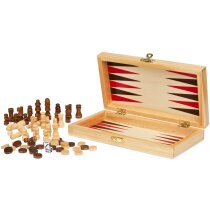 Set de juegos 3 en 1 de madera Mugo con ajedrez
