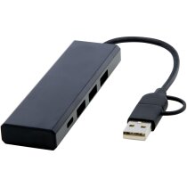 Hub USB Rise de aluminio reciclado con 4 puertos