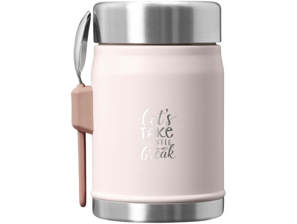 Tarro Stanley Legendary 400ml con cuchador acero inoxidable Rosa claro detalle 8