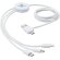 Cable de carga 5 en 1 Pure con aditivo antibacteriano Blanco detalle 2