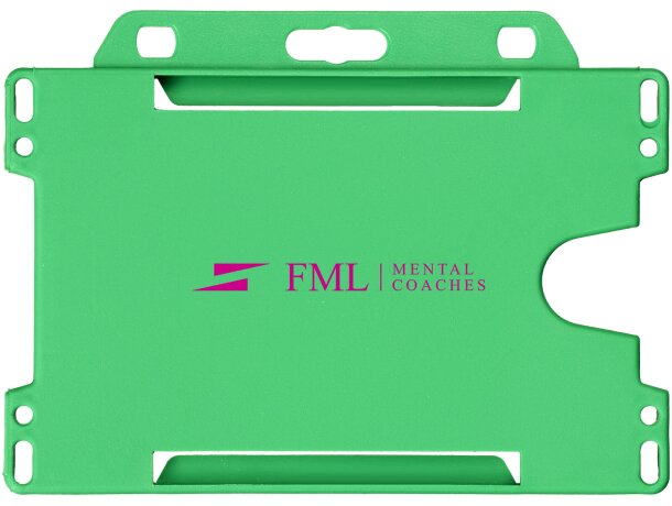 Porta credencial original de formato horizontal pp Verde detalle 8