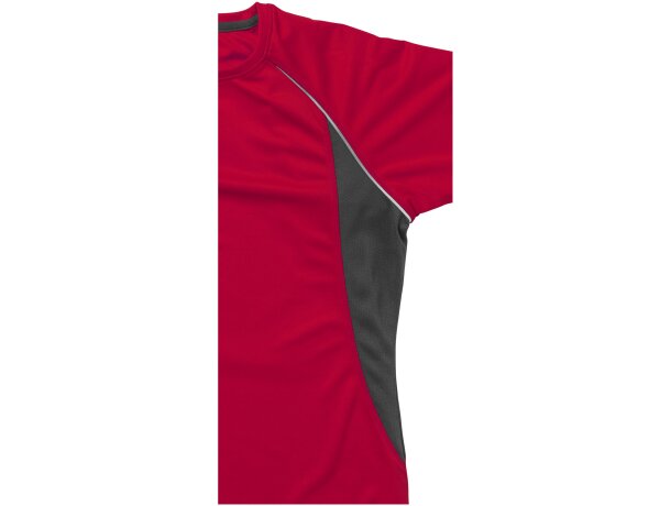 Camiseta técnica Quebec de manga corta blanca detalles de color de mujer Rojo/antracita detalle 5