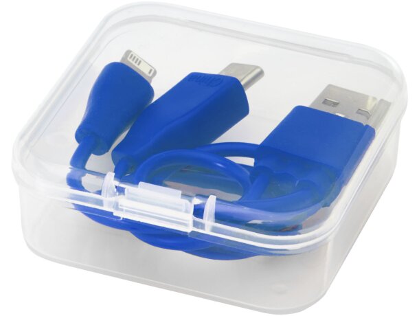 Cable de carga reversible 3 en 1 Ario Azul real detalle 9