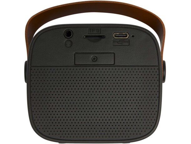 Altavoz inalámbrico bluetooth Diya de plástico reciclado Negro intenso detalle 3