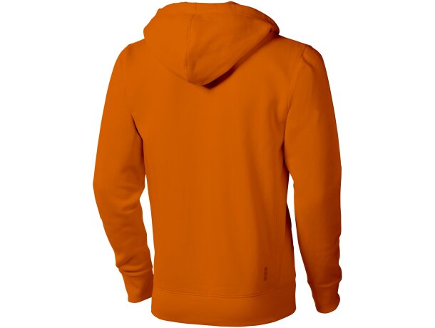 Sudadera con cremallera y capucha contrastada Naranja detalle 4