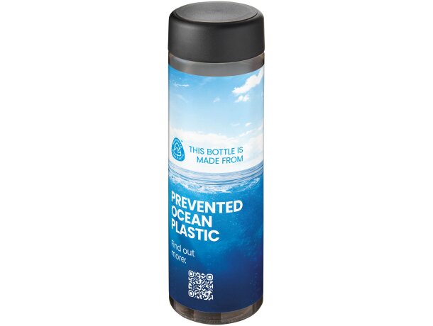 Bidón de agua Eco Vibe 850ml plástico reciclado oceánico Carbón/negro intenso detalle 1