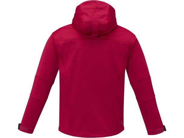 Chaqueta softshell Match para hombre de tres capas Elevate Rojo detalle 1