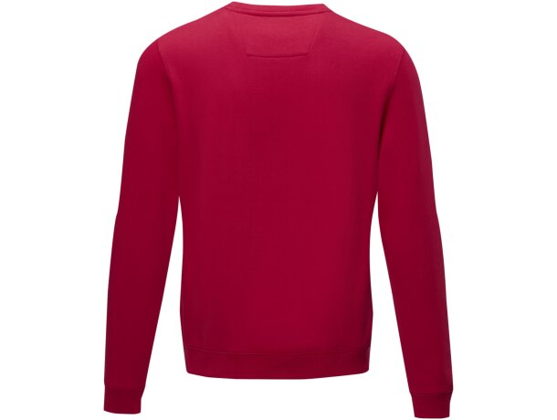 Jersey cuello redondo orgánico hombre Jasper Rojo detalle 7