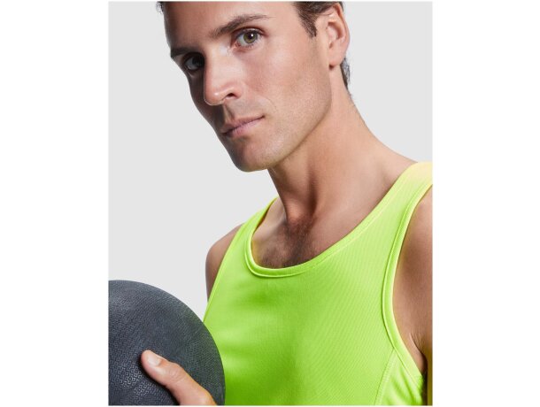 Camiseta deportiva sin mangas infantil Andre de Roly Negro intenso detalle 4