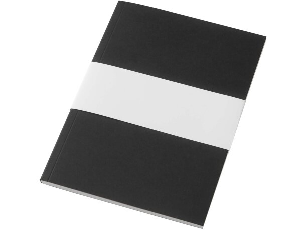 Libreta A5 tapa blanda Novella Austen papel certificado FSC Negro intenso detalle 10