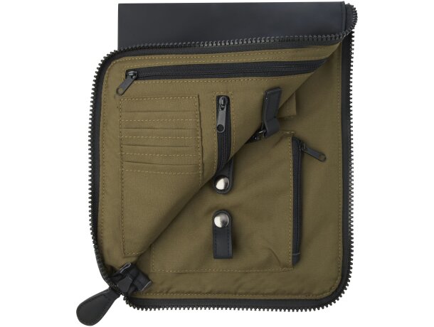 Funda organizadora Turner de poliuretano reciclado GRS Negro intenso detalle 5