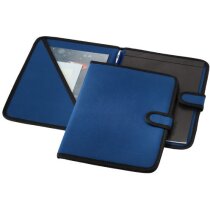 Portafolios A4 de poliester con cierre de lengüeta azul medio