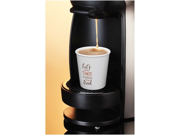 Vaso Americano Piccolo 100ml en plástico PP reciclable Blanco detalle 3