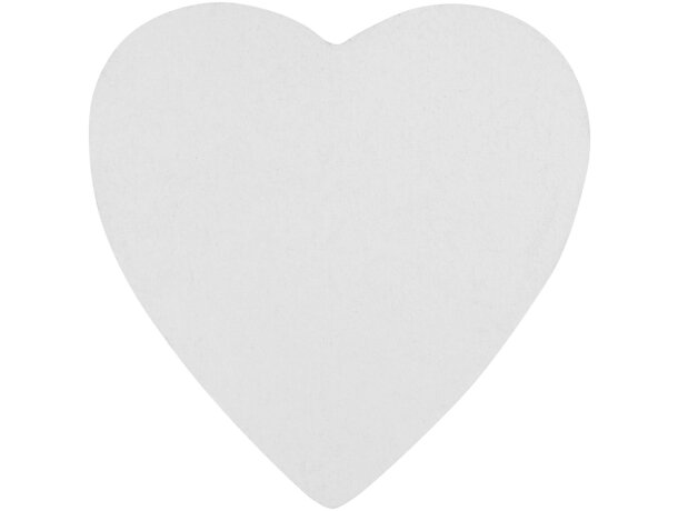 Libreta con notas adhesivas recicladas forma de corazón Blanco detalle 1