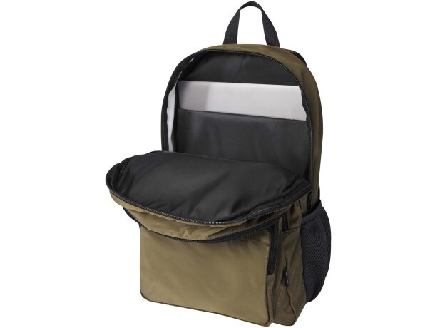 Mochila portátil 15 pulgadas Trend Plus con certificado GRS Verde bosque detalle 32