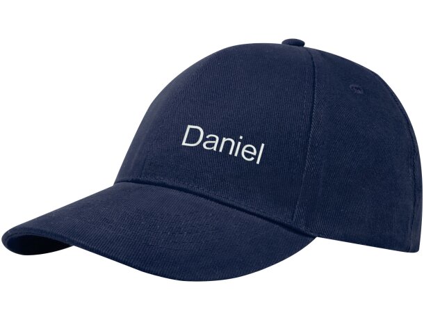 Gorra eco-amigable de 6 paneles grs reciclada Azul marino detalle 12