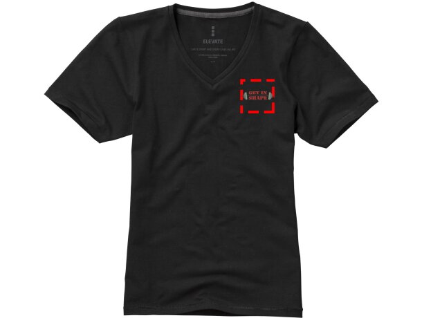 Camiseta de mujer Kawartha de alta calidad 200 gr Negro intenso detalle 38