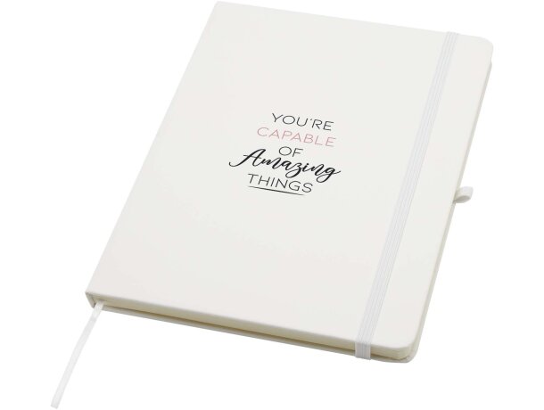 Libreta tapa dura A5 Spectrum Plus con papel certificado FSC Blanco detalle 13