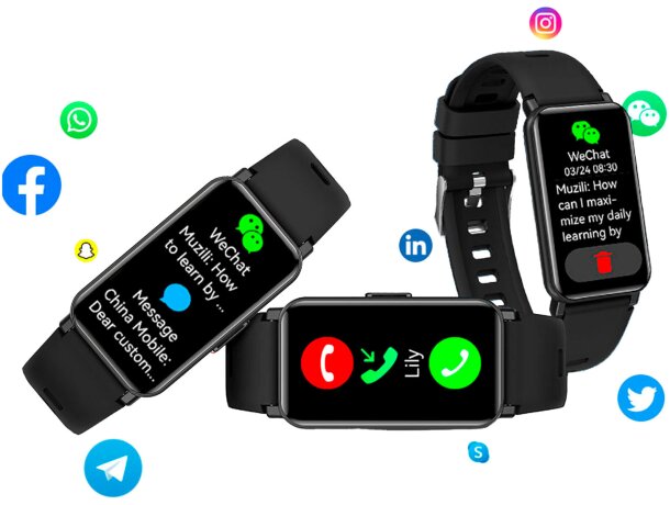 Pulsera inteligente multideporte con GPS Prixton AT806 Negro intenso detalle 4