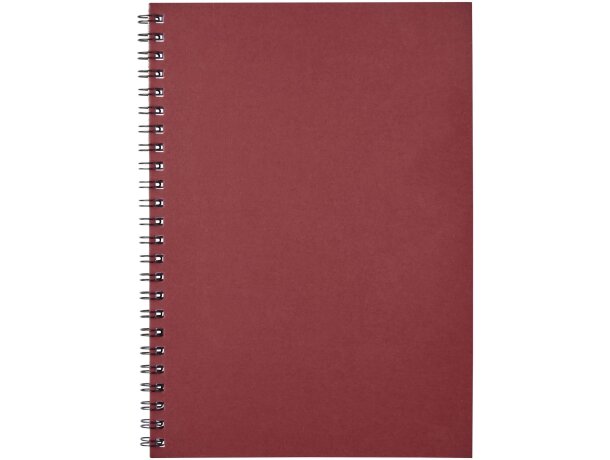 Cuaderno espiral A5 Desk-Mate papel reciclado 50 hojas Rojo detalle 8