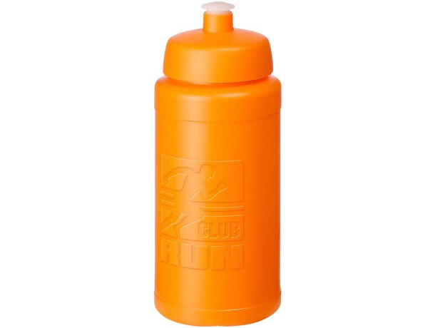 Bidón deportivo Baseline Rise 500ml con relieve moldeable Blanco/naranja detalle 20