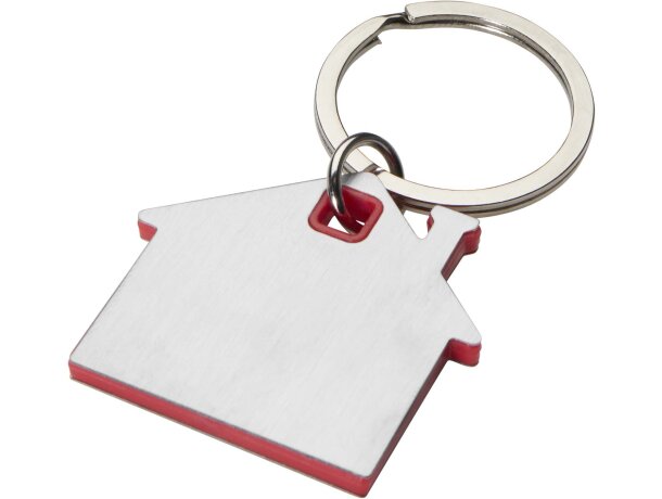 Llavero con forma de casa Nook en acero inoxidable esmerilado Azul detalle 16