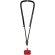 Lanyard regulable Kubi con gancho metálico y cinta de nylon Rojo detalle 11
