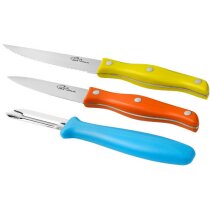 Set de cuchillos y pelador 3 piezas multicolor Set de cuchillos y pelador 3 piezas multicolor