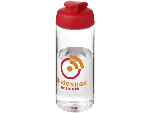 Bidón deportivo con tapa Flip de 600 ml H2O Active® Octave Tritan™ Transparente claro/rojo detalle 8