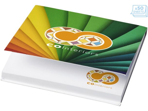 Sticky-Mate Notas adhesivas 75x75mm con tapa blanda Blanco detalle 3