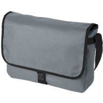 Bandolera con cierre de solapa personalizada negro intenso Bandolera con cierre de solapa personalizada negro intenso