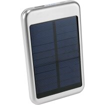 Batería externa solar de 4000 mah personalizada plata