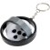 Llavero con giroscopio de plástico reciclado Spinx Negro intenso detalle 3
