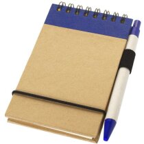 Bloc de notas con bolígrafo y goma personalizada blanco roto