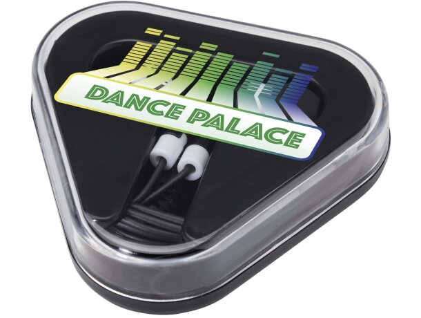 Auriculares con estuche plástico reciclado Rebel Negro intenso detalle 1