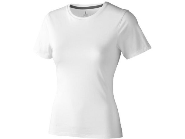 Camiseta manga corta de mujer alta calidad grabada blanca Camiseta manga corta de mujer alta calidad grabada blanca