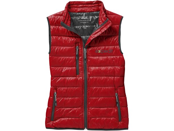 Chaleco plumón natural mujer Fairview ligero certificado RDS Rojo detalle 1