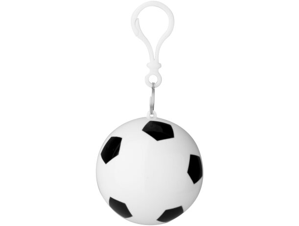 Poncho impermeable en llavero con forma de balón de fútbol Xina Negro intenso/blanco detalle 2