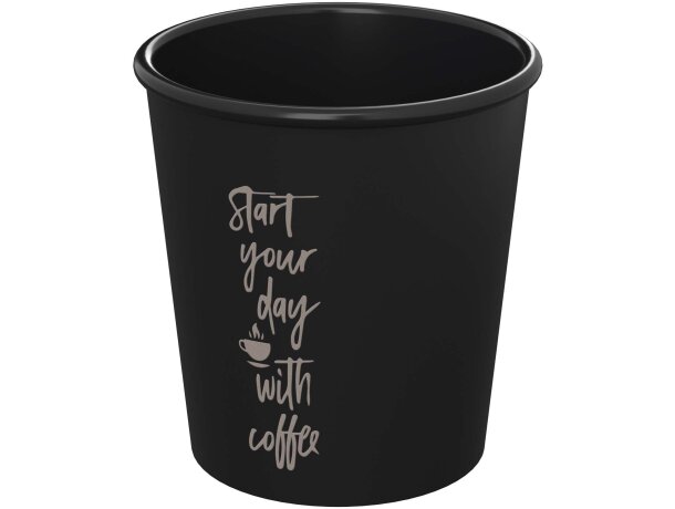 Vaso Americano Piccolo 100ml en plástico PP reciclable Negro intenso detalle 4