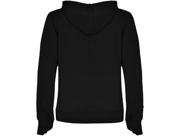 Sudadera con capucha para mujer Urban Roly Negro intenso/gris jaspeado detalle 12