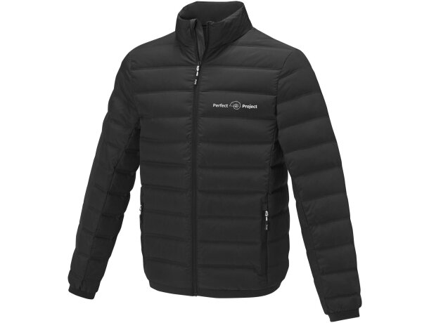 Chaqueta plumón reciclado certificado RDS hombre Macin Negro intenso detalle 11