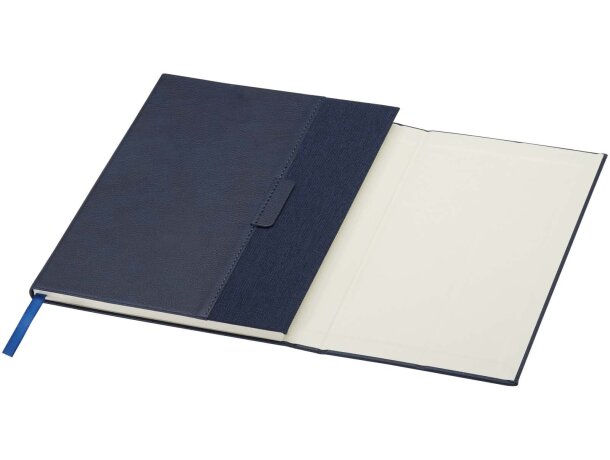 Libreta tapa dura A5 cuero regenerado Alejandra Azul océano detalle 12