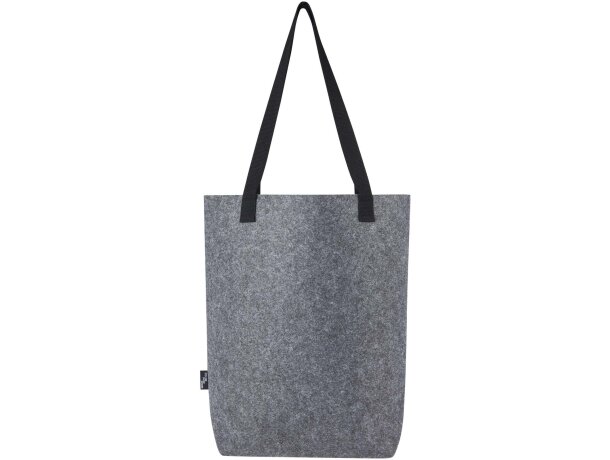 Bolsa tote de fieltro reciclado certificado GRS Felta Gris medio detalle 3
