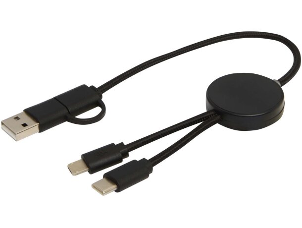 Cable 5 en 1 Citala de plástico reciclado Negro intenso detalle 5