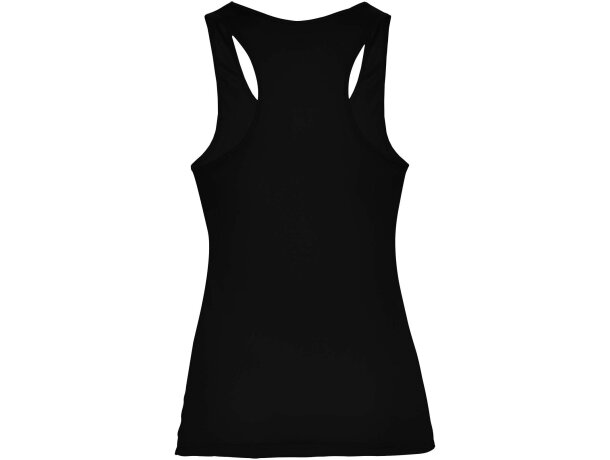 Camiseta deportiva sin mangas mujer Shura Roly cool fit Negro intenso detalle 2