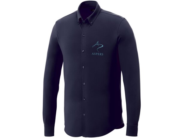 Camisa corporativa elastano 200 g/m2 Elevate Life Bigelow Azul marino detalle 11