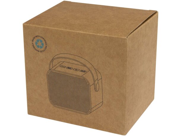 Altavoz inalámbrico bluetooth Diya de plástico reciclado Negro intenso detalle 4